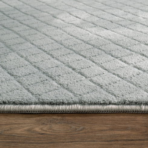 Kurzflor Teppich | Gemütlicher Flachflor für Wohnzimmer, Esszimmer, Schlafzimmer oder Kinderzimmer | Grau